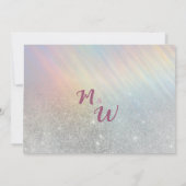 Invitation Parties scintillant en argent arc-en-ciel holograp (Dos)
