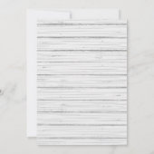 Invitation Parties scintillant en argent en bois blanc rustiq (Dos)