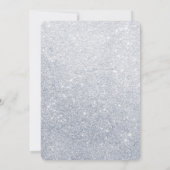 Invitation Parties scintillant en argent et Baby shower pour (Dos)