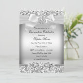 Invitation Parties scintillant en argent et bijoux Bow Quince (Debout devant)