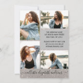 Invitation Parties scintillant en argent Halo photo Collage G (Dos)