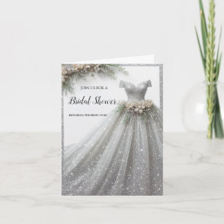 Invitation Parties scintillant en argent robe robe robe nupti