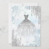 Invitation Parties scintillant en argent, Robe Snowflakes Swe (Dos)
