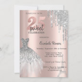 Invitation Parties scintillant en argent, Robe Tour Eiffel Sw (Devant)