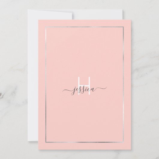 Invitation Parties scintillant en argent rose Confetti Fronti (Dos)