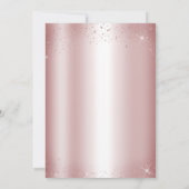 Invitation Parties scintillant en argent rose Princesse Tiara (Dos)