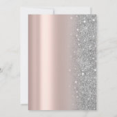 Invitation Parties scintillant en argent simple Rose Gold Swe (Dos)