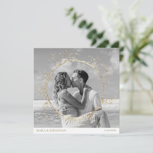 Invitation *~* Parties scintillant en deux PHOTO RSVP QR AR6  (Debout devant)