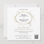 Invitation *~* Parties scintillant en deux PHOTO RSVP QR AR6  (Dos)