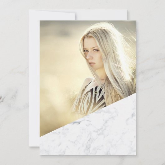 Invitation Parties scintillant en feuille d'or chic en marbre (Dos)