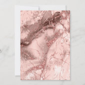 Invitation Parties scintillant en marbre Mariage Rose Gold ID (Dos)