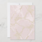 Invitation Parties scintillant en marbre rose vif moderne Swe (Dos)