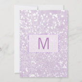 Invitation Parties scintillant en marbre turquoise lavande  A (Dos)