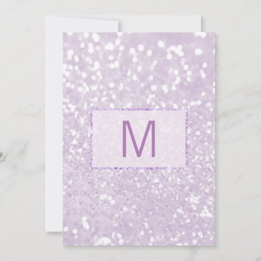 Invitation Parties scintillant en marbre turquoise lavande  A (Dos)