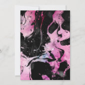 Invitation Parties scintillant en marbre violet Fête de Bache (Dos)