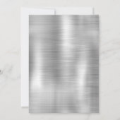 Invitation Parties scintillant en or argent brossé de Noël (Dos)