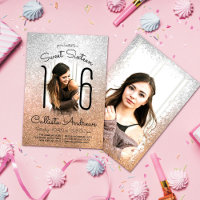 Parties scintillant en or argent Ombre Halo Photo 