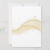 Invitation Parties scintillant en or blanc calligraphique (Dos)