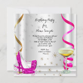 Invitation Parties scintillant en or blanc rose chaud talons  (Dos)