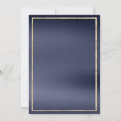 Invitation Parties scintillant en or bleu marine de luxe gout (Dos)