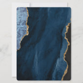 Invitation Parties scintillant en or bleu marine Lumières à c (Dos)