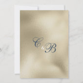 Invitation Parties scintillant en or bleu mauve goutte le Mer (Dos)