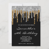 Invitation Parties scintillant en or brillant Silver Drivers  (Devant)