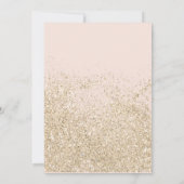 Invitation parties scintillant en or clair typographie rose p (Dos)