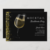 Invitation Parties scintillant en or étincelant Bachelorette  (Devant / Derrière)