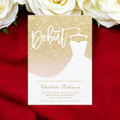 Invitation Parties scintillant en or glam élégante robe chic