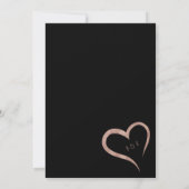 Invitation Parties scintillant en or noir et Rose Mariage Art (Dos)