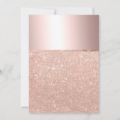 Invitation Parties scintillant en or rose à huile typographie (Dos)
