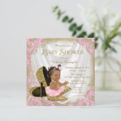 Invitation Parties scintillant en or rose Chaussure Pearl Bab (Debout devant)