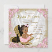Invitation Parties scintillant en or rose Chaussure Pearl Bab (Devant)