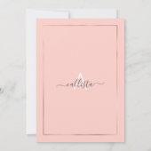 Invitation Parties scintillant en or rose Confetti Side Bache (Dos)