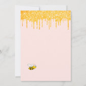 Invitation Parties scintillant en or rose de douche nuptiale  (Dos)