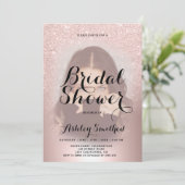 Invitation parties scintillant en or rose en mousse ombre pho (Debout devant)