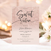 Invitation parties scintillant en or rose ombre girly rose Sw