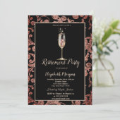 Invitation Parties scintillant en verre de Champagne à la ret (Debout devant)