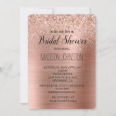 Invitation Parties scintillant en verre rose rose or (Devant)