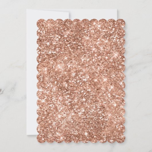 Invitation Parties scintillant en verre rose rose or (Dos)