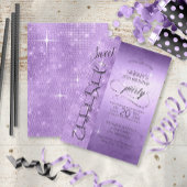 Invitation Parties scintillant et brillant doux 16 Violet ID6