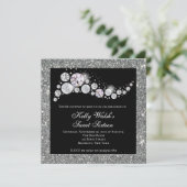 Invitation Parties scintillant et Glam Diamond Sweet 16 Invit (Debout devant)