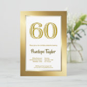 Invitation Parties scintillant et Gold 60th Birthday Party (Debout devant)