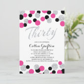 Invitation Parties scintillant étincelante Confetti | 30e ann (Debout devant)