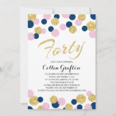 Invitation Parties scintillant étincelante Confetti | Anniver (Devant)