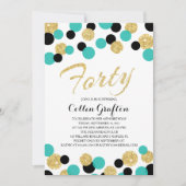 Invitation Parties scintillant étincelante Confetti | Anniver (Devant)