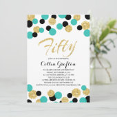 Invitation Parties scintillant étincelante Confetti | Anniver (Debout devant)