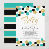 Invitation Parties scintillant étincelante Confetti | Anniver (Devant / Derrière)