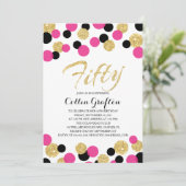 Invitation Parties scintillant étincelante Confetti | Anniver (Debout devant)